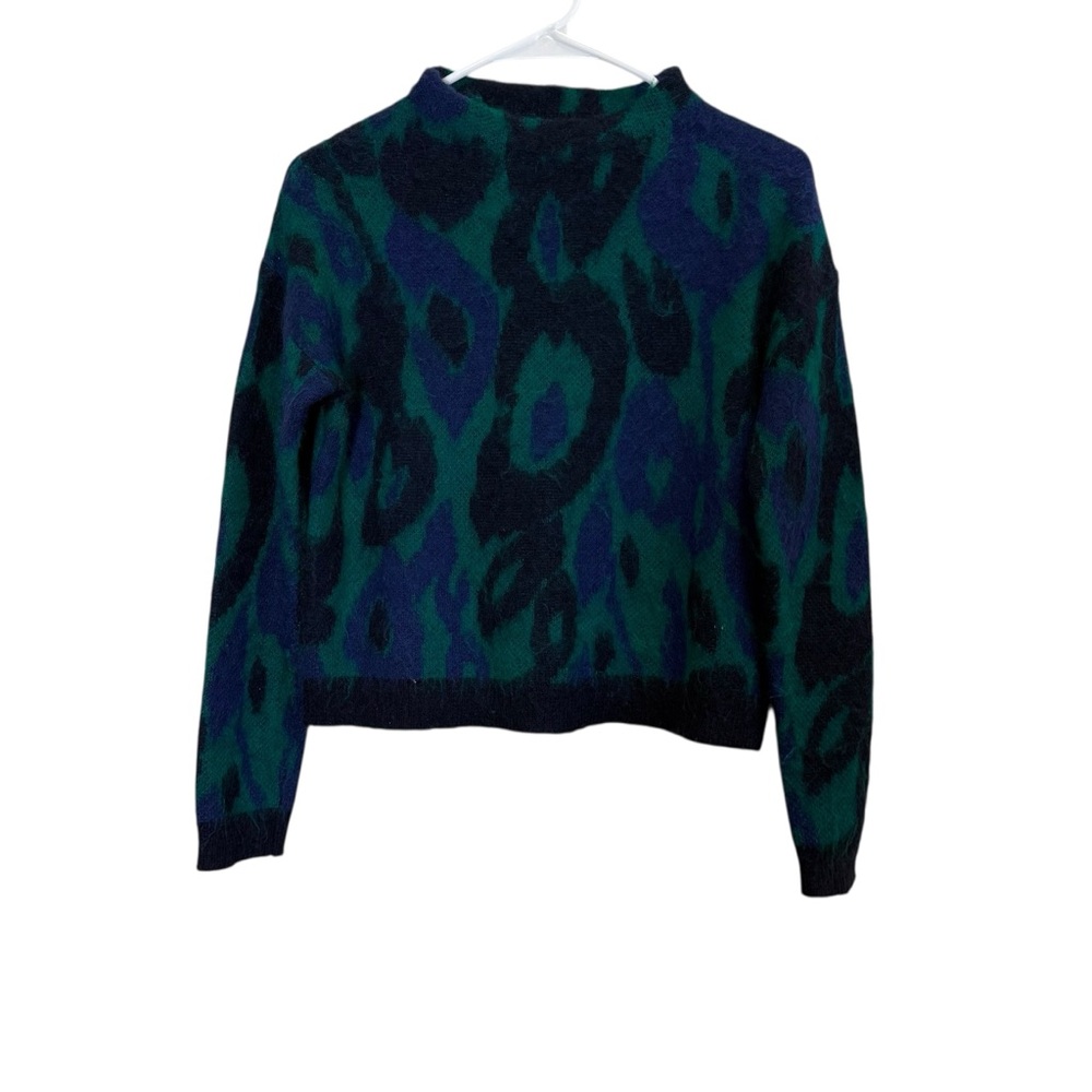Karen Millen The Atelier Brushed Wool Leopard Print Sweater sz S